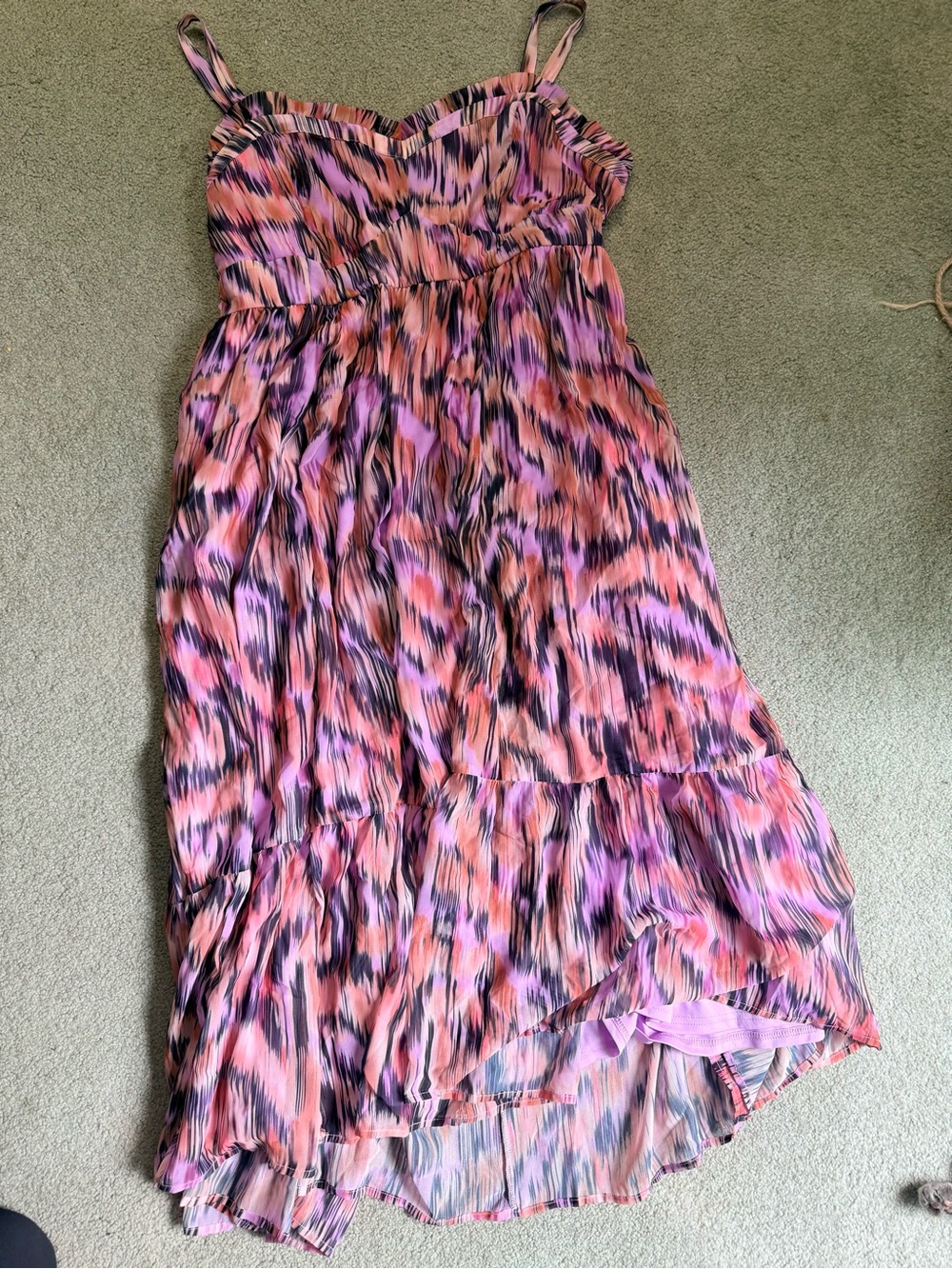 torrid Pink and Purple Abstract Print Sundress